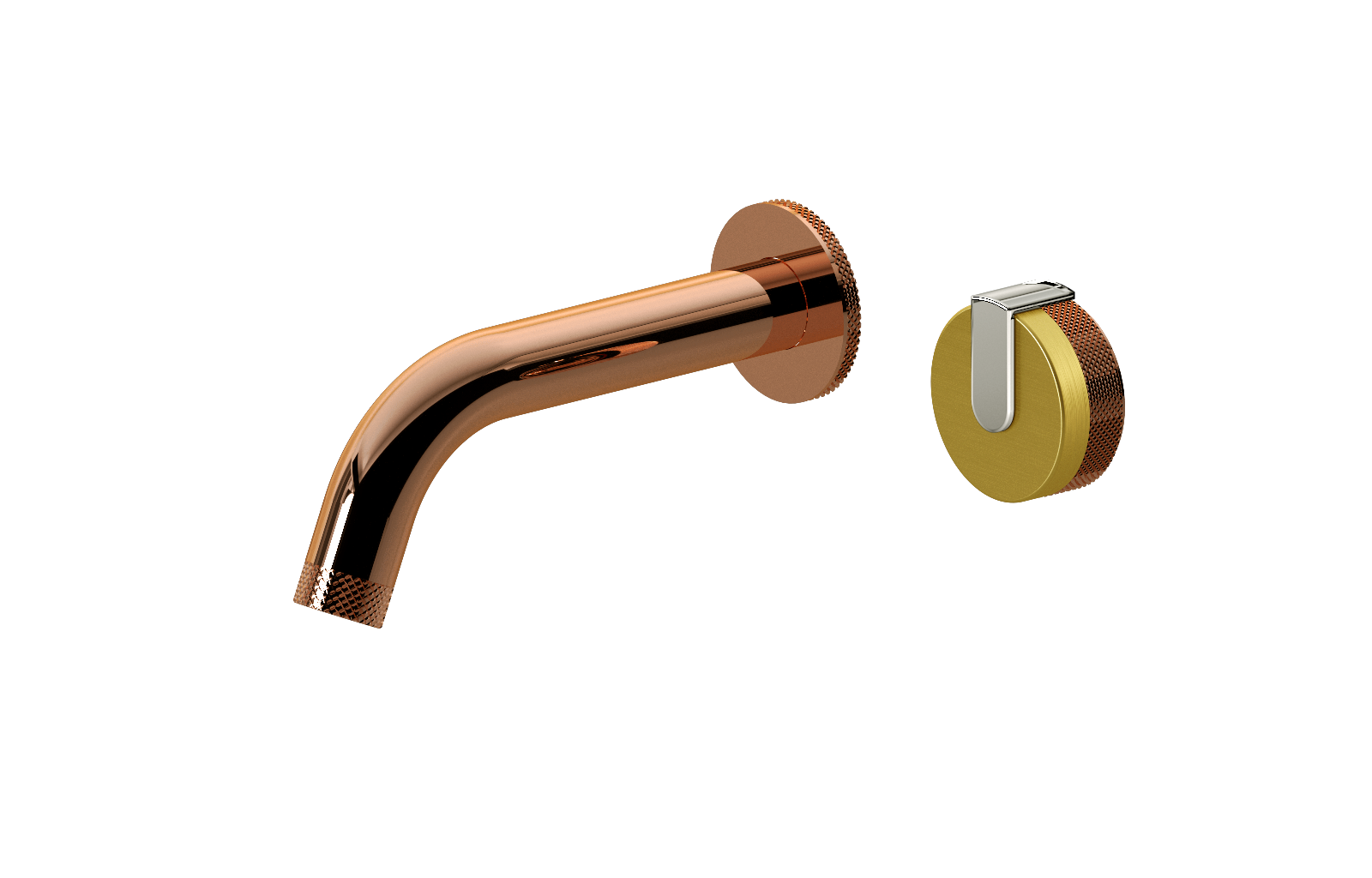 E-11535-R1BB-L1PC-RG Настенный прогрессивный смеситель скрытого монтажа для раковины GRAFF MOD+