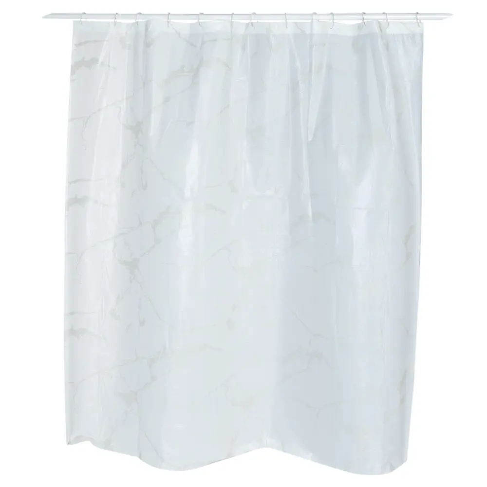 Штора для душа с кольцами Мрамор 180x180 см Peva цвет белый Santreyd нет STLM-2037021