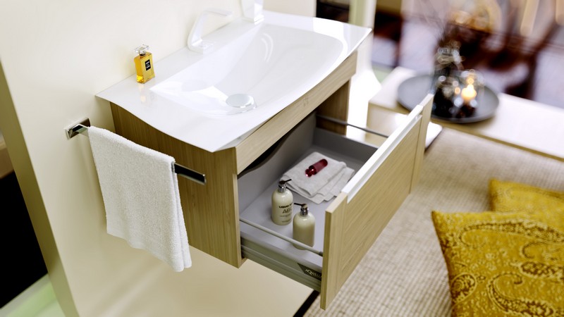 Simphony тумба под умывальник подвесная, цвет дуб сонома, Sim.01.07/1/DS AQWELLA Symphony SIM0904D - Вид №1