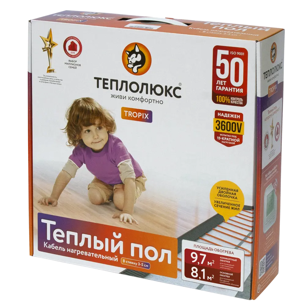 Нагревательный кабель для теплого пола Теплолюкс 78 м, 1400 Вт STLM-2101448 - Вид №4