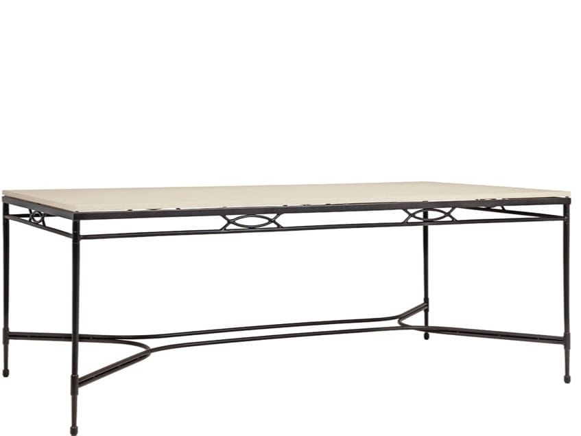 Прямоугольный обеденный стол из смолы и нержавеющей стали JANUS et Cie ARCH-00082207 - Вид №4