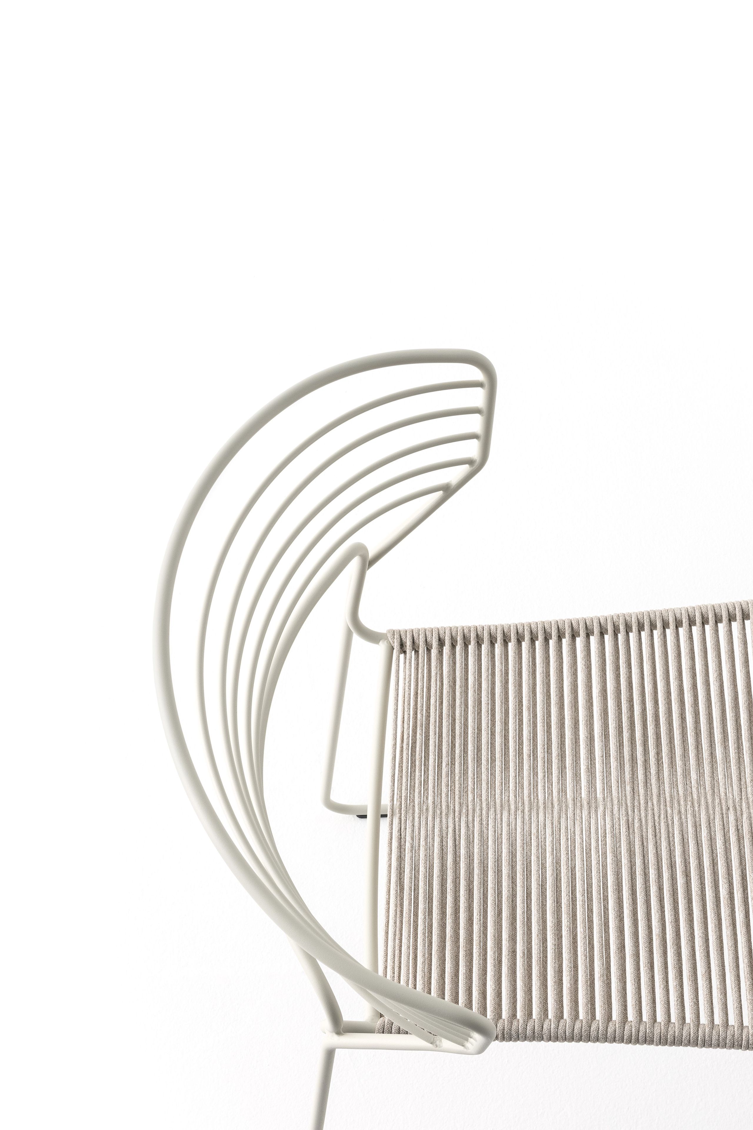 Стальной стул и веревочный плетеный стул Desalto Koki Wire ARCH-00035704 - Вид №4