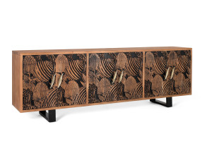 Шкаф из акации с распашными дверями