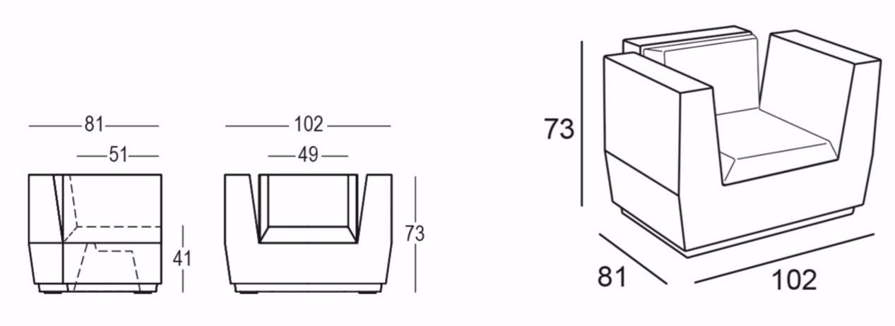 Plust Садовое кресло с подлокотниками Big cut sun-id-1513042 - Вид №4