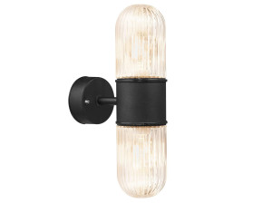 Металлический и стеклянный настенный светильник