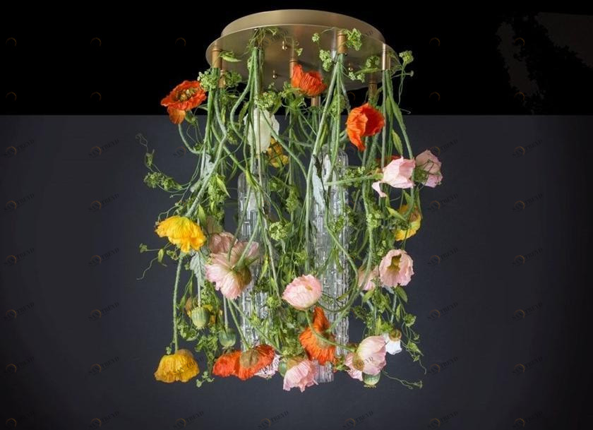 VGnewtrend Светодиодный потолочный светильник из муранского стекла Flower power 8880171.84