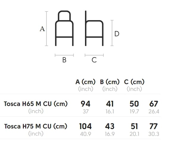 Стул с кожаным сиденьем и спинкой Midj Tosca ARCH-00105774 - Вид №2