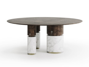 Круглый деревянный обеденный стол