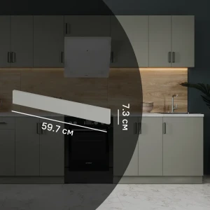 Фасад для кухонного ящика Нарбус 59.7x7.3 см Konsensa цвет серый