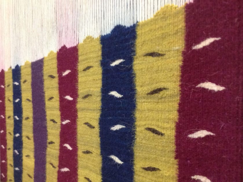 Полосатый шерстяной ковер ручной работы Eugenia Pinna Ambisues ARCH-00140070