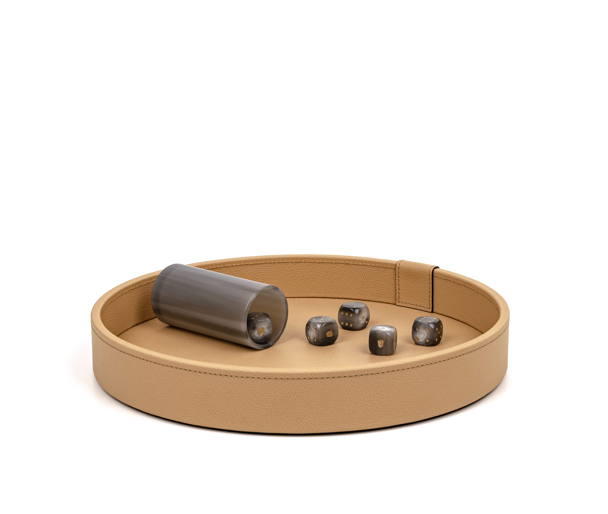Набор игральных костей - Ø30 см / плетеная кожа_COFFEE Pinetti 00.1027.061.015 - Вид №1