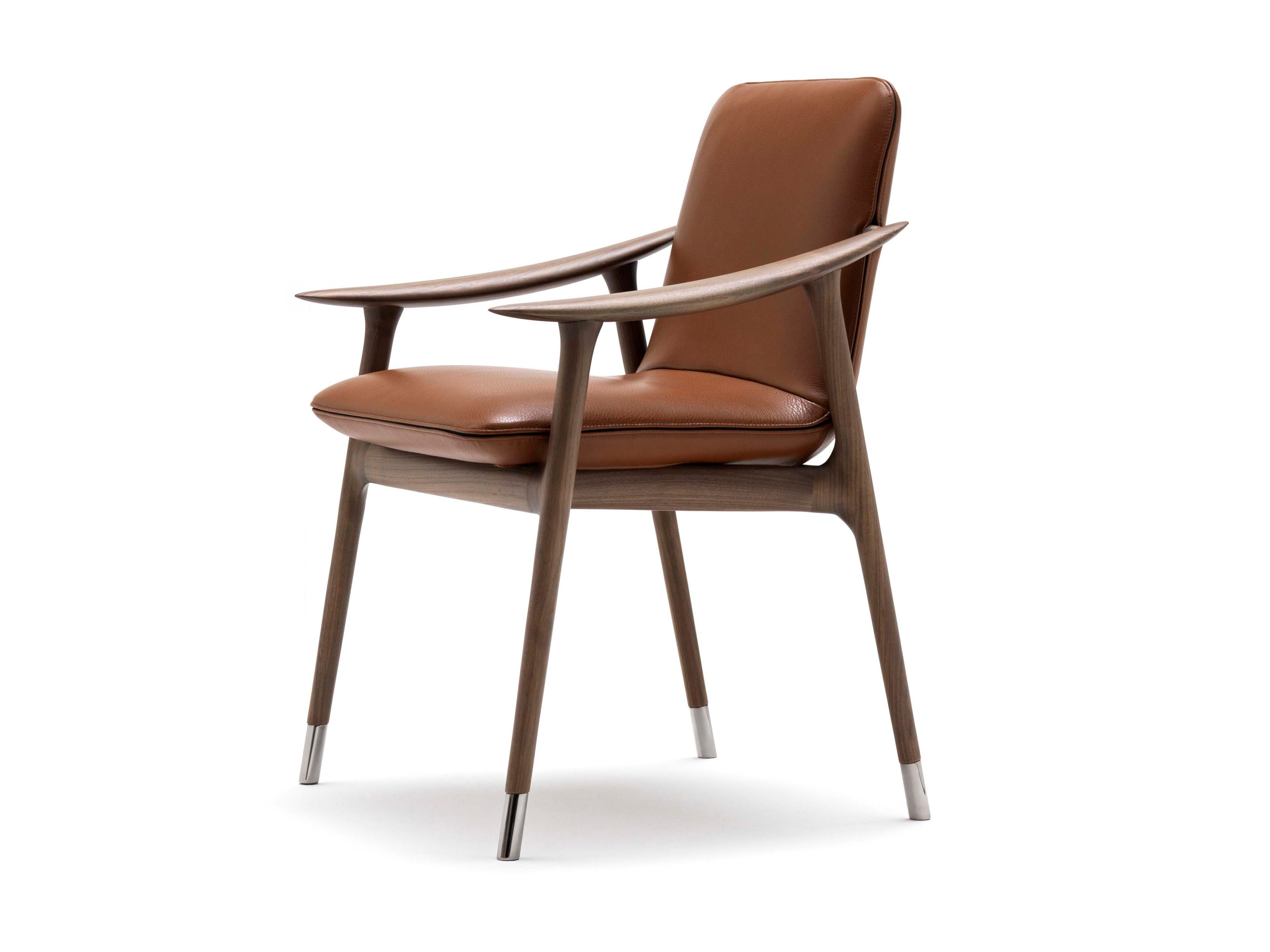 Кожаный мягкий стул с подлокотниками CEPPI Evergreen ARCH-00083145