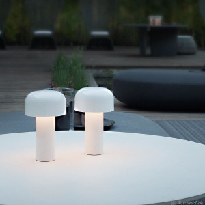 Flos Bellhop F1060009 белая лампа настольная с аккумулятором