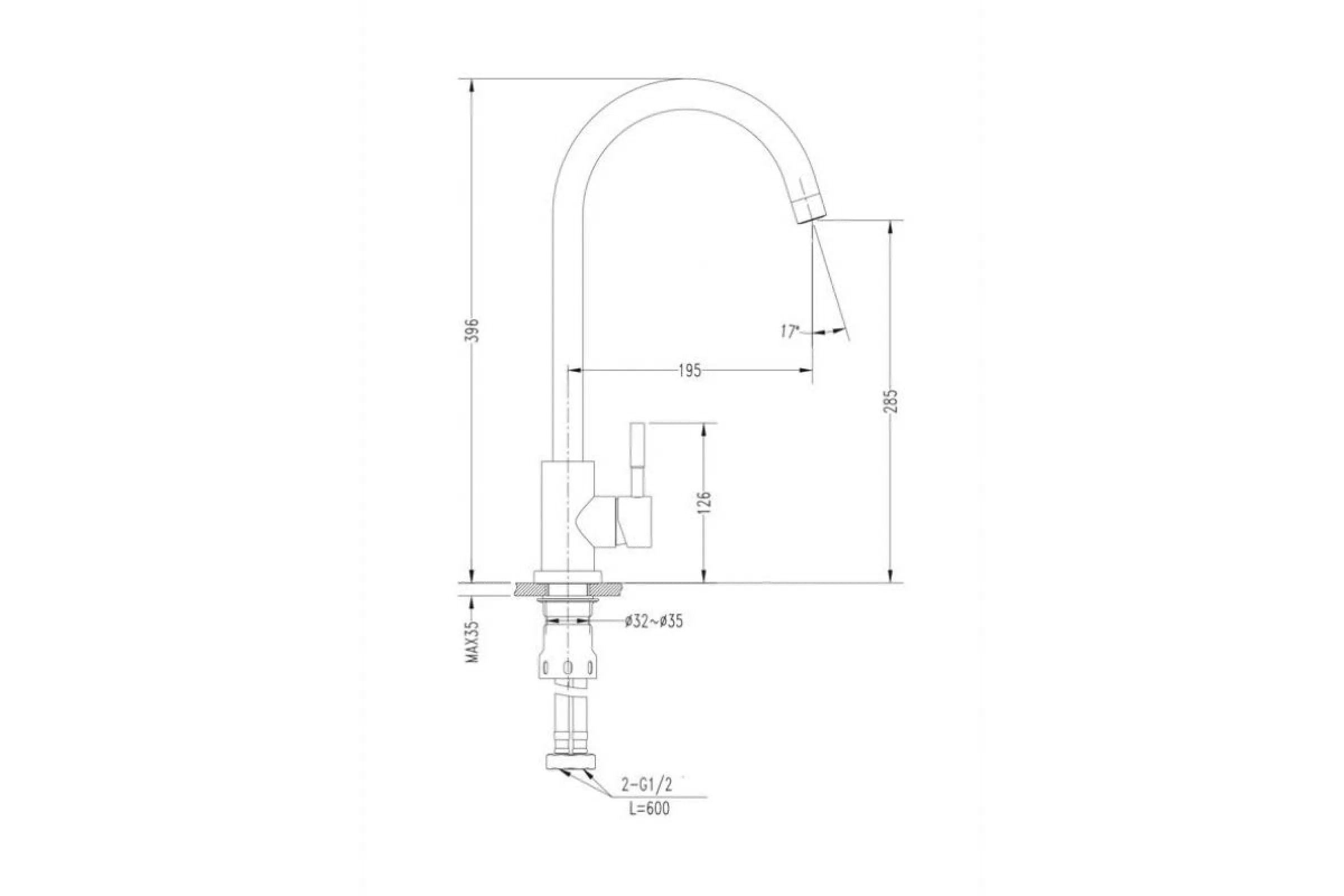 Кухонный смеситель 32235015 темно-бежевый GranFest Ewigstein - Вид №1