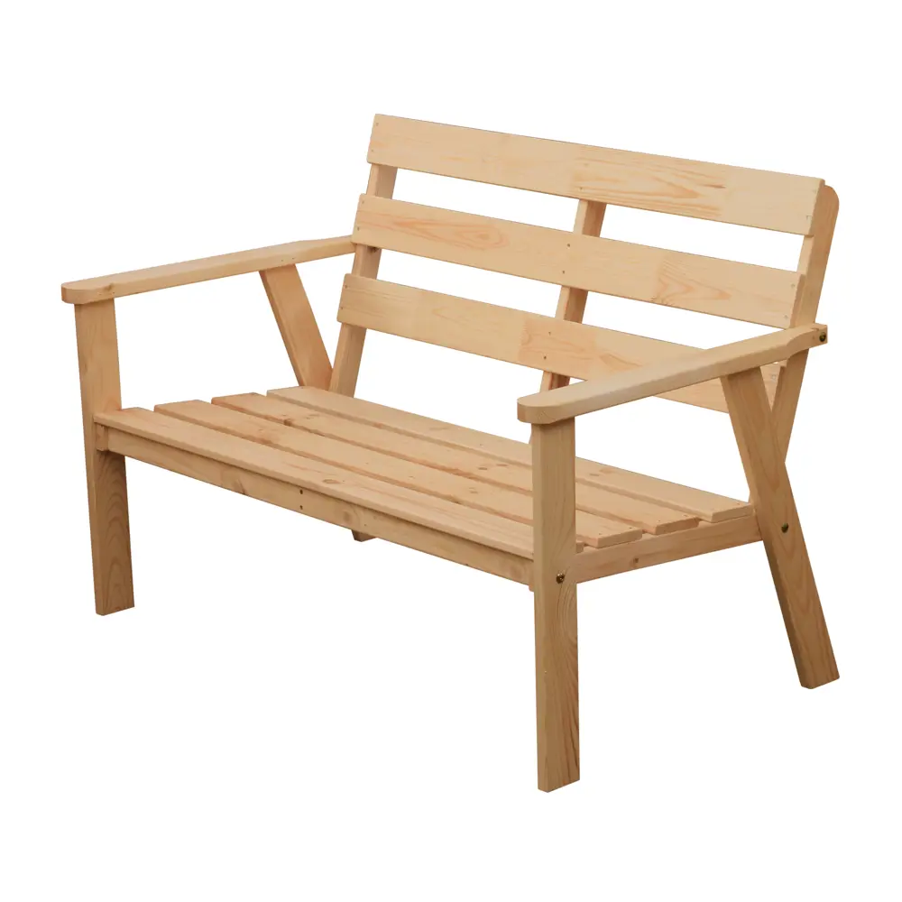 Скамья-софа садовая Ньюпорт 76x112x66 см дерево бежевый Santreyd STLM-2100699