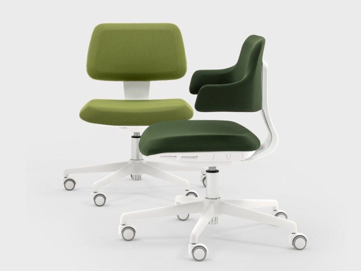 Офисное кресло из ткани с колесами и подлокотниками с 5 спицами Viganò JOLIE ARCH-00148577 - Вид №1