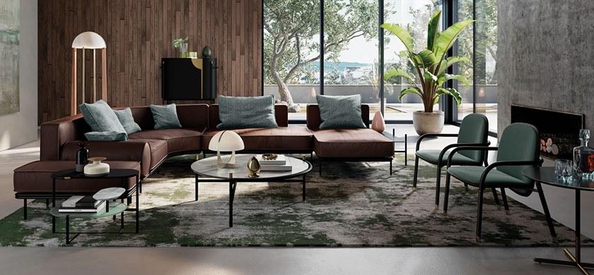 Natuzzi Модульный кожаный диван с шезлонгом sun-id-1461483 - Вид №3