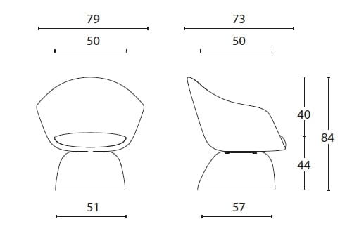 Тканевое кресло с подлокотниками Diemme Well-as ARCH-00002527 - Вид №2