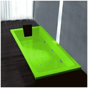 Ванна Gruppo treesse Quadra 170 ATC-V072Q-SX-S салатовая с гидромассажем аэромассажем и дезинфекцией и дистанционным управлением прямоугольная встроенная левая