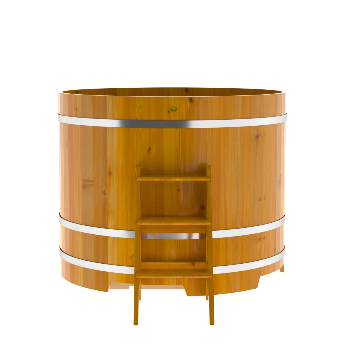 2233 Купель круглая из лиственницы Рустик d=1,50х1,2 натуральная Alyarus  - Вид №4