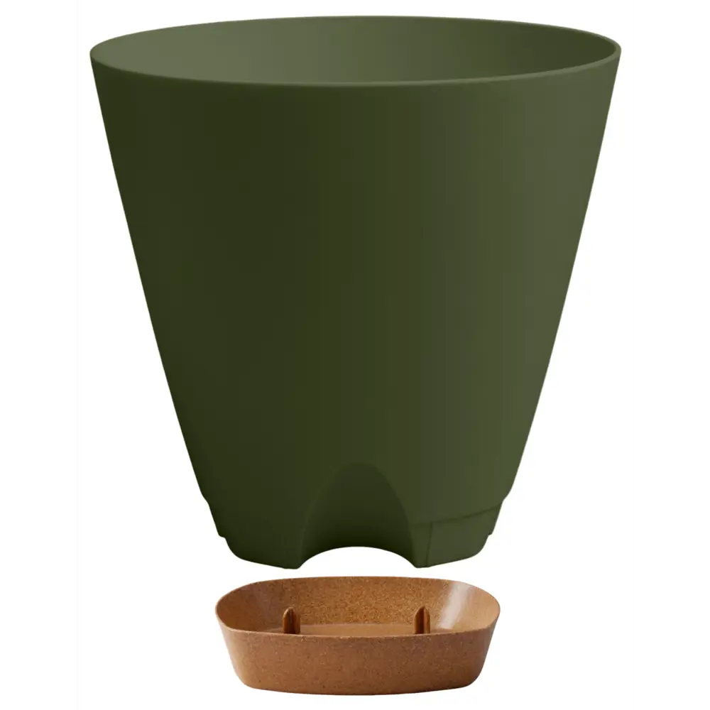 Горшок для цветов Ingreen Wood Ø20 h19 см v4 л пластик тайга STLM-2017943 - Вид №1