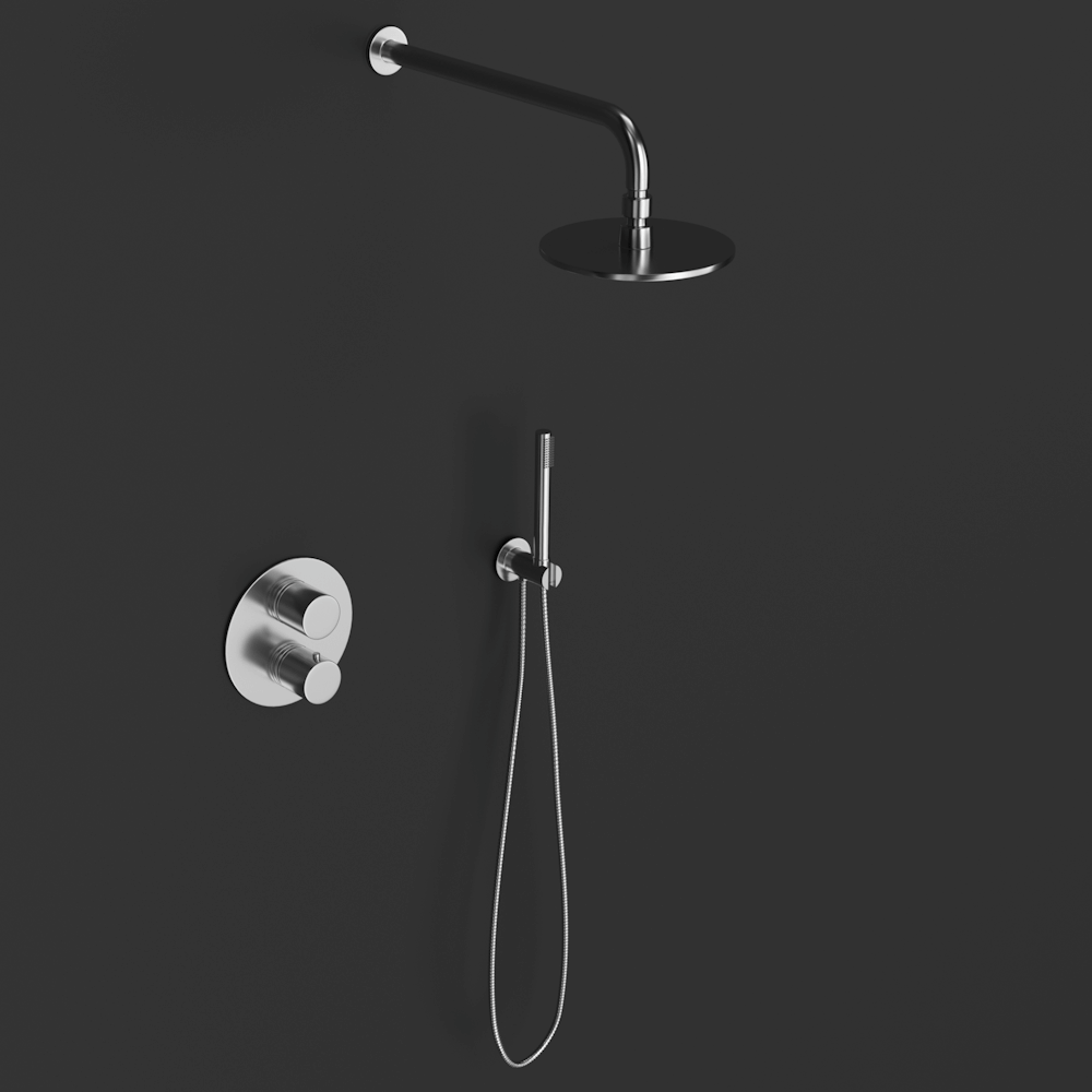 D423-S Термостатический двухходовой встраиваемый душ Duten  - Вид №1
