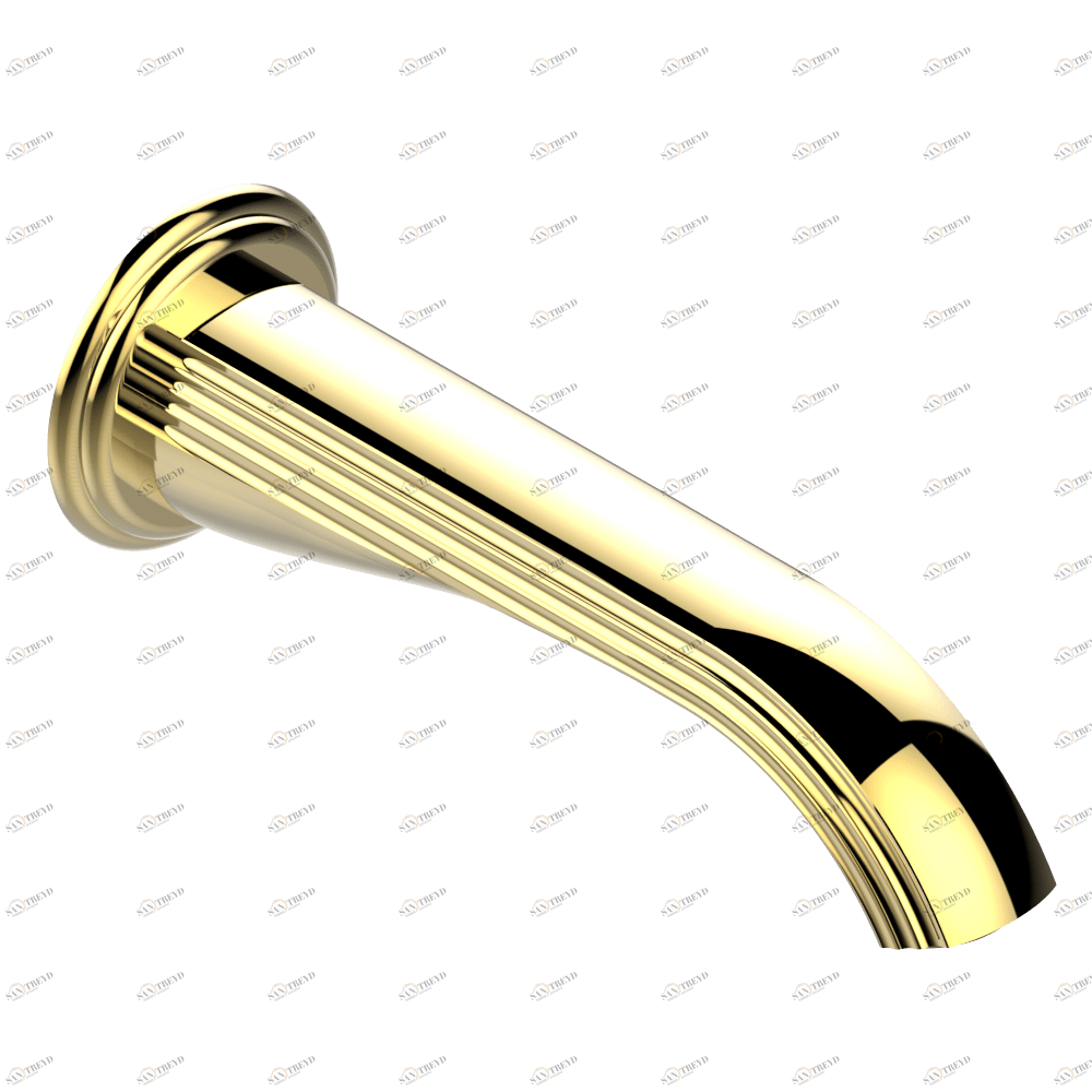 A9C-22G Излив для ванны встраиваемый в стену - ГОЛИАФ Thg-paris Jaipur c чёрным ониксом Покрытие PVD золотистый цвет A9C 22G CAT.F