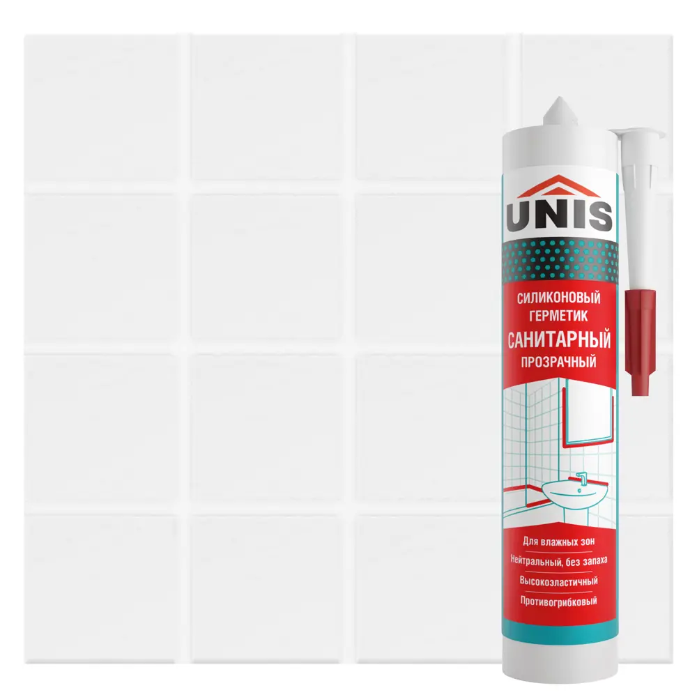 Герметик силиконовый Unis UN-85 прозрачный 300 мл Santreyd STLM-2157123