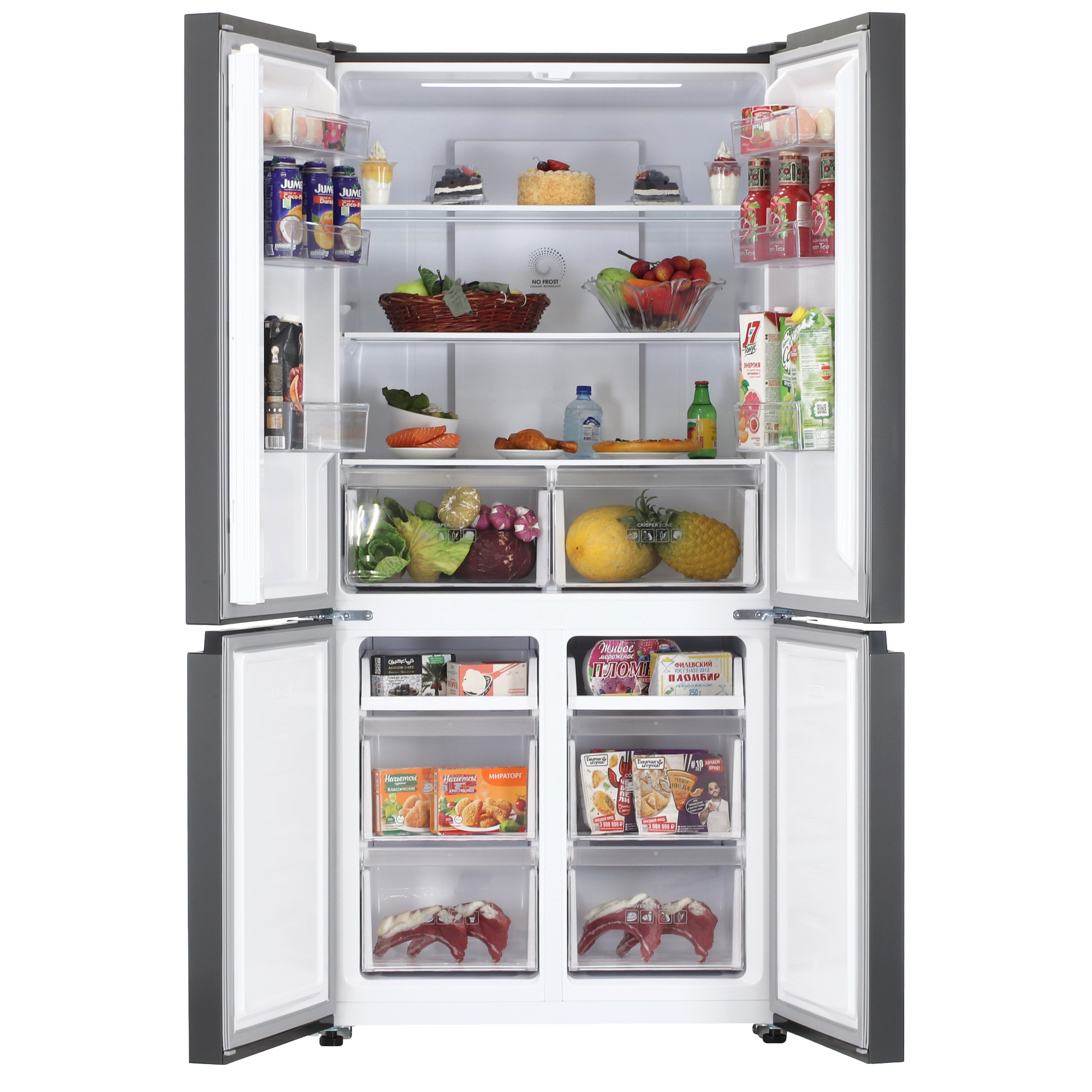 9083829 Холодильник многодверный   DEXP MCr4-58AHA серый STDN-0045170 - Вид №5