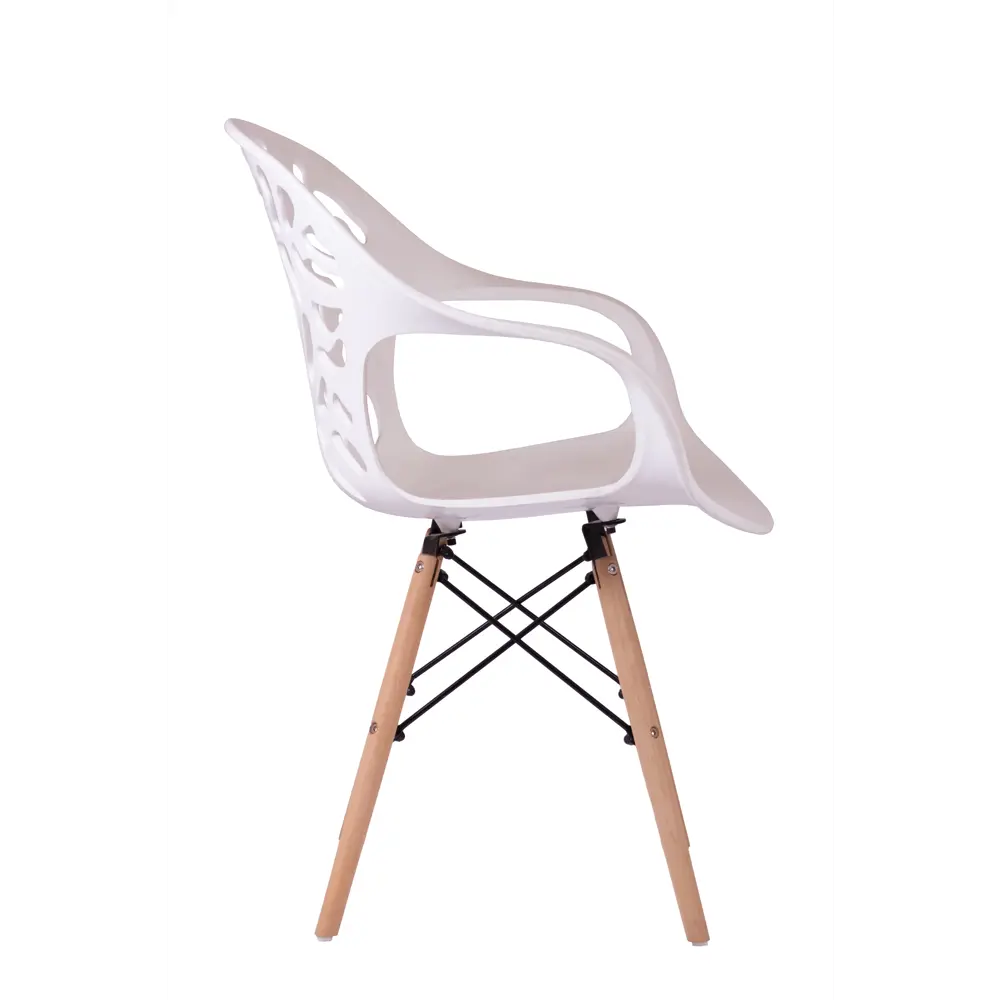 Стул Petalo STP-01-02 60x82x45 см ножки дерево/бежевый сиденье полипропилен цвет белый Santreyd STLM-2184188 - Вид №4