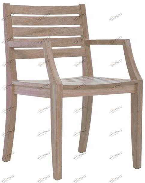 JANUS et Cie Стул из тика с подлокотниками Relais sun-id-1441612