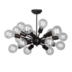 Потолочная люстра Vitaluce V4336-1/18PL VITALUCE ДИЗАЙНЕРСКИЕ 328870 Черный;прозрачный