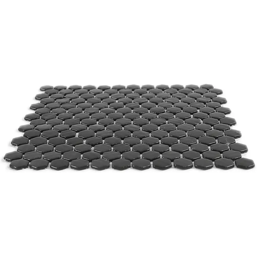 Мозаика стеклянная Natural STP-BK001-HEX 29x29 см цвет черный Santreyd Steppa STLM-2066524 - Вид №4