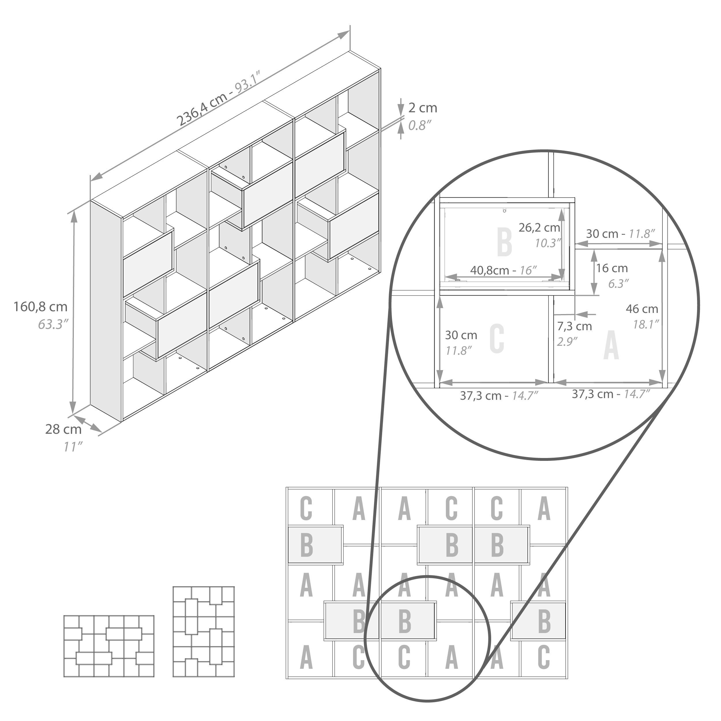 Отдельно стоящий книжный шкаф в облагороженном Mobili Fiver IACOPO ARCH-00039362 - Вид №37