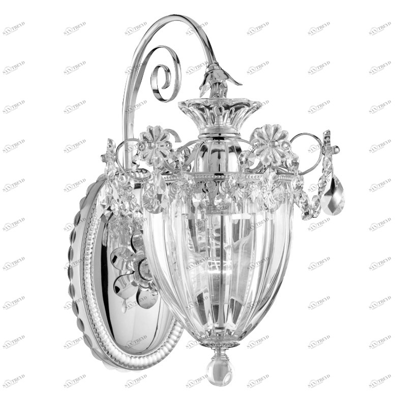 Бра настенное серебристое Schonbek 1240-40 SCHONBEK  00-3882659 Серебро 