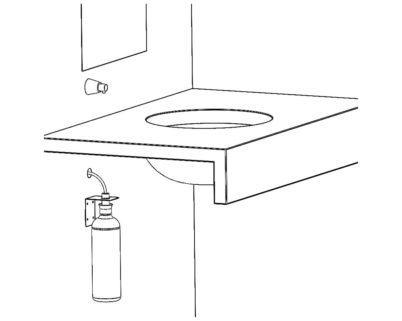 DWP104 Настенный дозатор жидкого мыла, ЦИЛИНДР, полированный Merida  - Вид №3