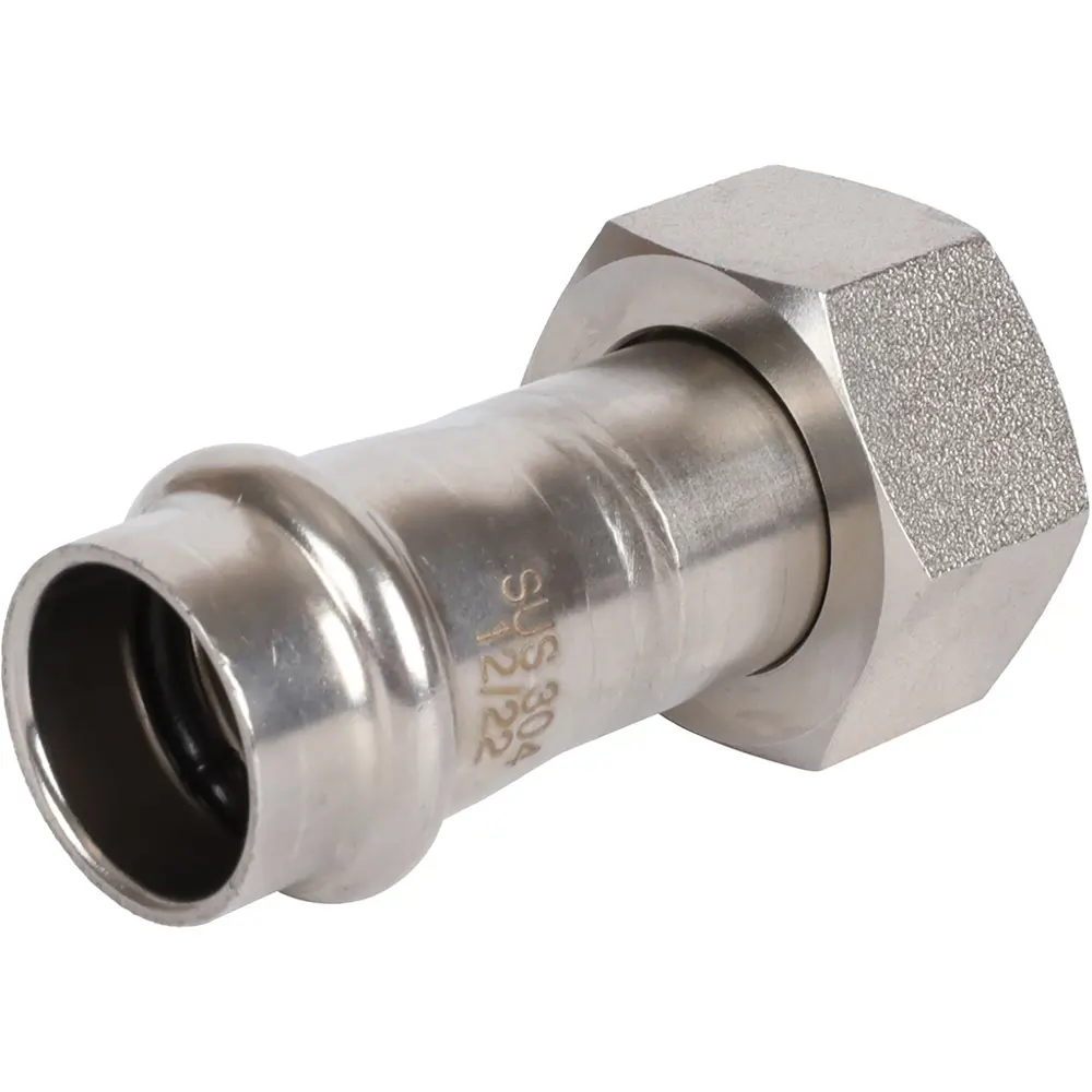 Муфта переходная Rommer 3/4"x18 мм с накидной гайкой ВПр-ВР нержавеющая сталь STLM-2066220