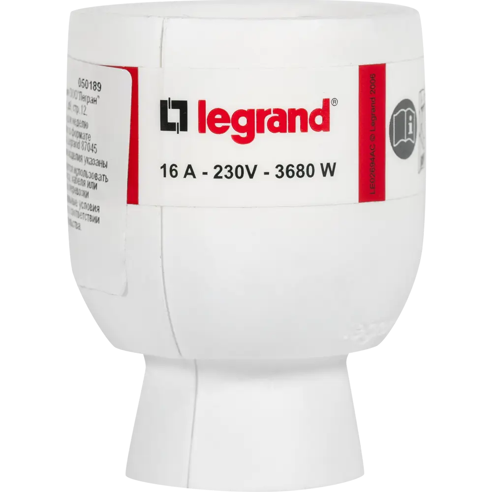Розетка с заземлением Элиум 230 В цвет белый legrand STLM-2054215 - Вид №1