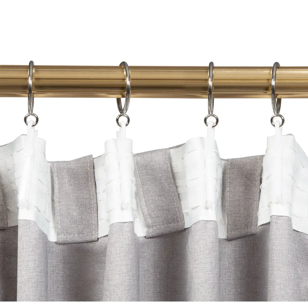 KREAFORTA Teora — штора на ленте с невидимыми петлями, серый 200x280 см 89405482 STLM-1577587 - Вид №4