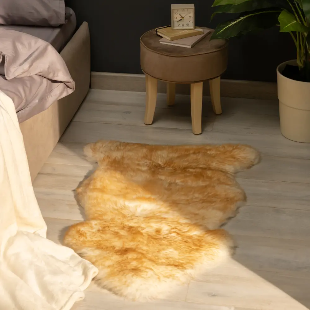 Шкура овечья одинарная 55x95 см цвет палевый 11479344 STLM-2181531 Santreyd 