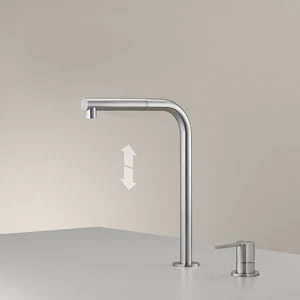 два отверстия смесителя с вверх и усилителем; вниз поворотный носик и выдвижной ручной душ  INV85 CEADESIGN