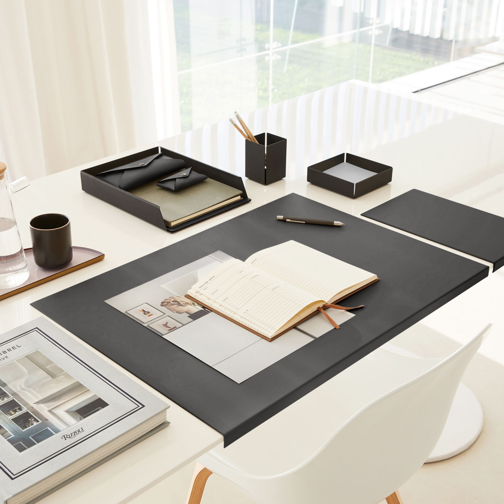 Лоток для документов из нержавеющей стали и кожи EGLOOH Муар ARCH-00027153 - Вид №28