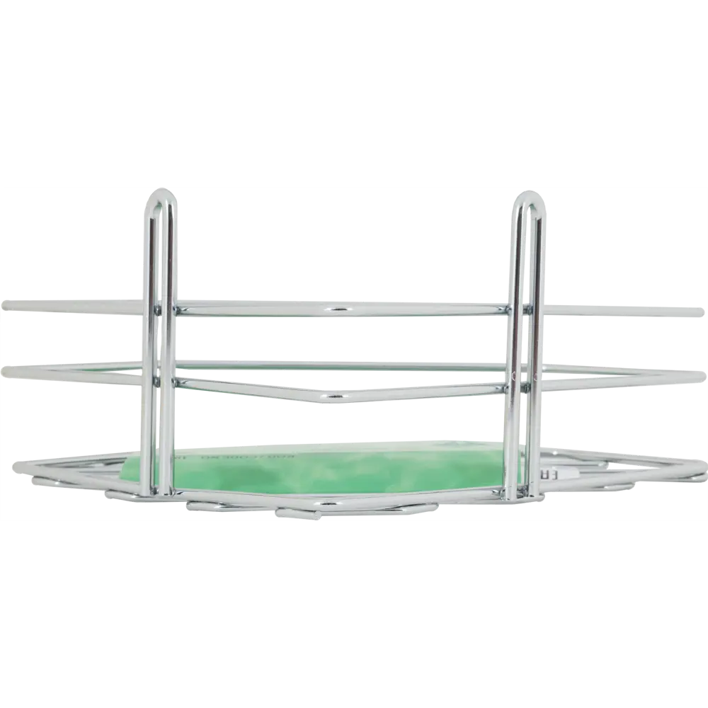 Полка для ванной комнаты угловая 19x19x10 см цвет хром Santreyd Угловые хромированные STLM-2140107 - Вид №3