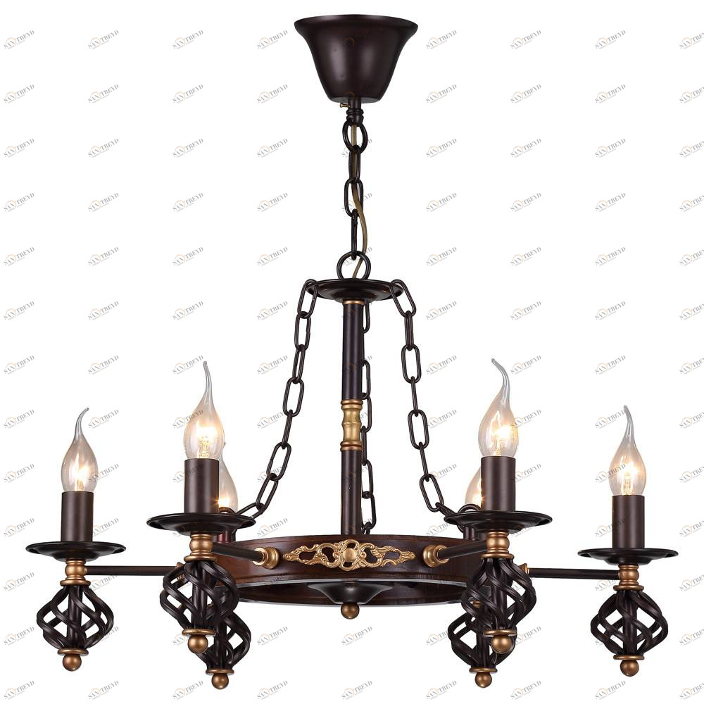 Подвесная люстра Arte Lamp Cartwheel A4550LM-6CK ARTE LAMP ДИЗАЙНЕРСКИЕ, CARTWHEEL 056540 Коричневый 