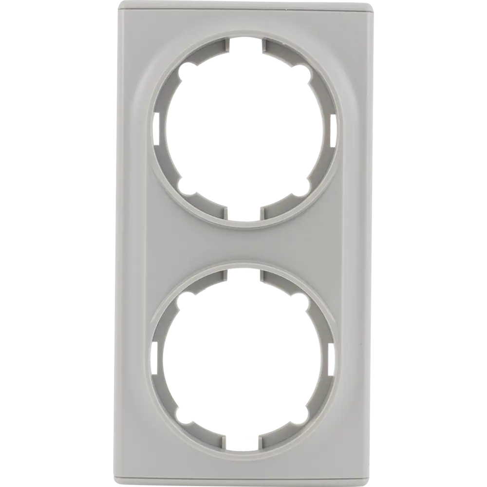 Рамка Florence для розеток OneKeyElectro на 2 поста в сером цвете 82127046 STLM-0019931