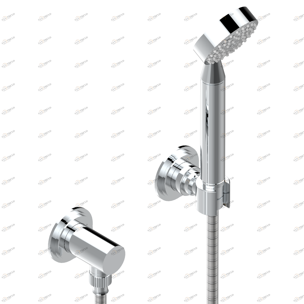 G2P-52 Душ ручной стильный встраиваемый в стену, шланг, стационарный кронштейн и колено для душа Thg-paris Froufrou с рукоятками Хром G2P 52  A02 CAT.A
