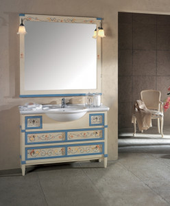 8051 Tifernoit Декорированная композиция для ванной в тонкую полоску Bagno