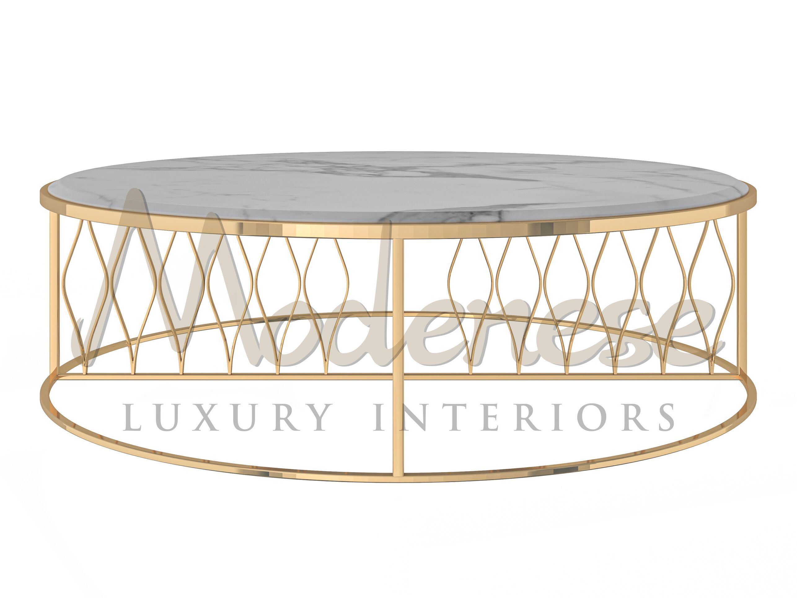 Круглый мраморный журнальный столик Modenese Luxury Interiors SOVREIGN MARBLE ARCH-00149833