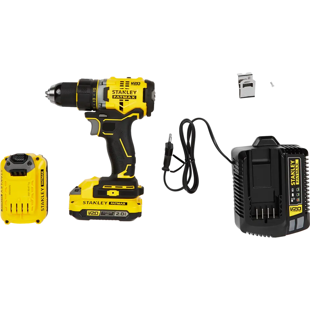 Дрель-шуруповерт аккумуляторная бесщеточная Stanley Fatmax SBD720D2K, 18 В Li-ion 2х2 Ач STLM-2161639 - Вид №4