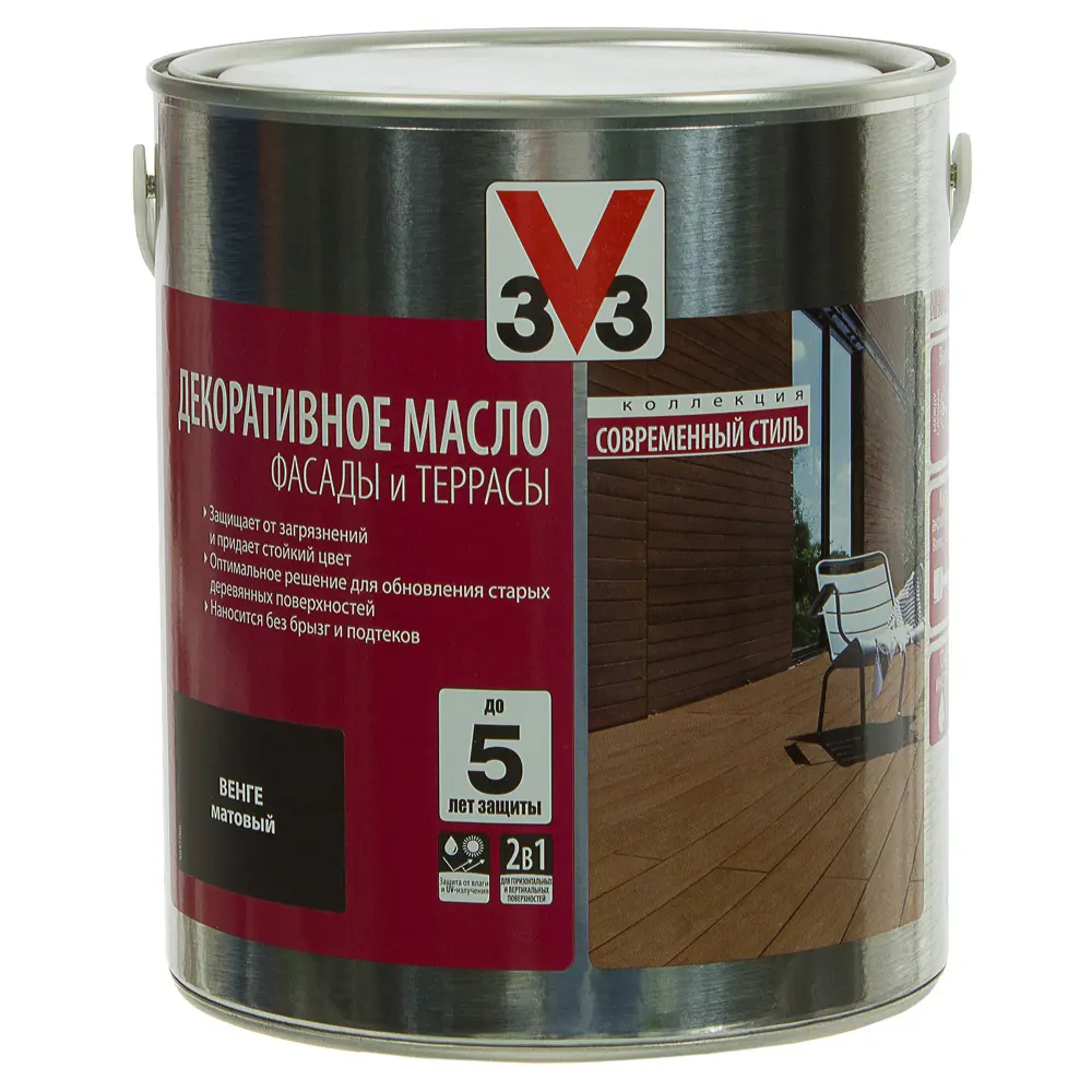 Масло для террас V33 цвет венге 2.5 л STLM-2177919
